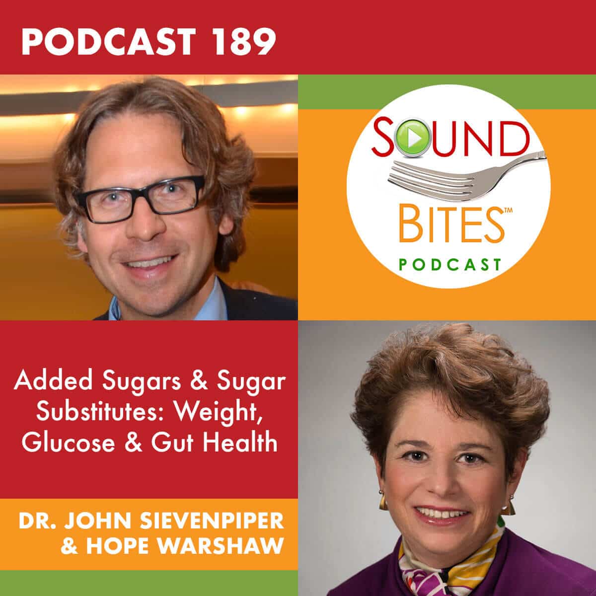 Podcast Epaisode 189: Added Sugars & Sugar Substitutes: Weight, Glucose & Gut Health – Dr. John Sievenpiper & Hope Warshaw